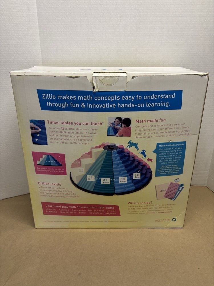 Zillio Math Mountain-Educational Learning Tool-Homeschool-STEM-Complete In Box