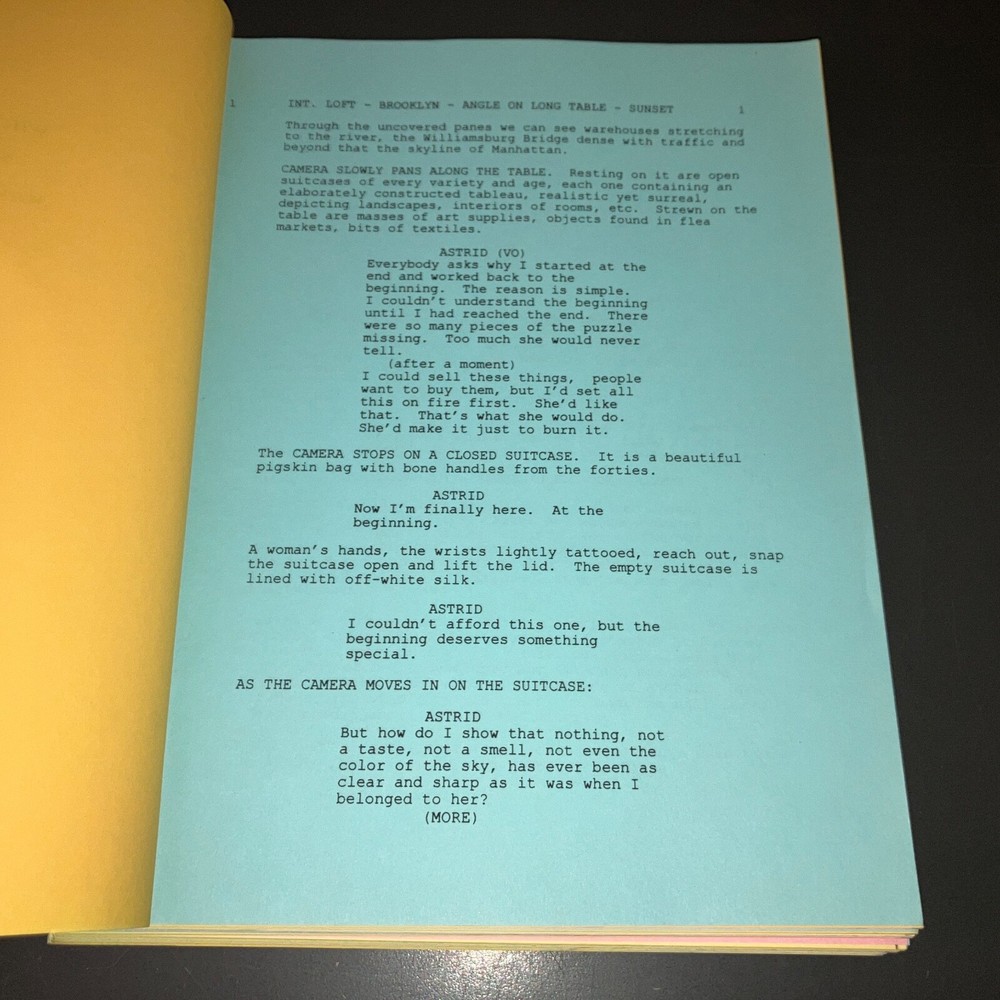 WHITE OLEANDER (4/21/01) Lohman/Pfeiffer/Wright / Kaminsky Rainbow Draft +COA!