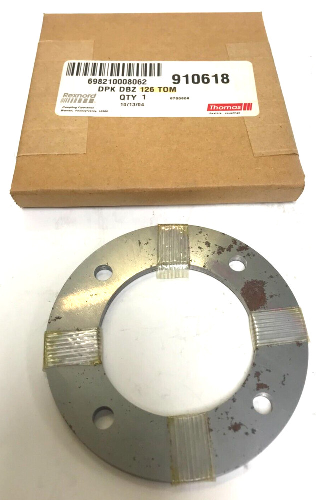 REXNORD THOMAS FLAT SIDED DISK  COUPLING OPERATION 910618
