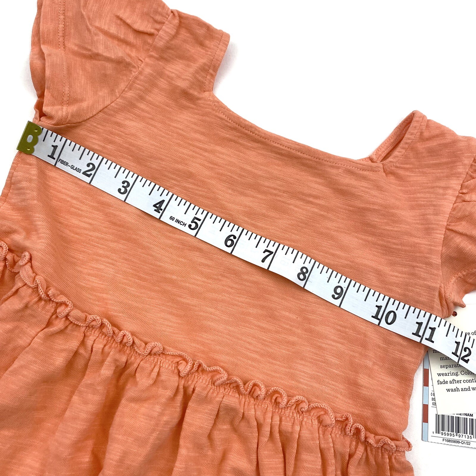 Cat & Jack Toddler Girls Size 4T Cap Sleeve Dress Peach