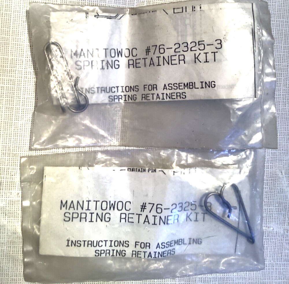 2 Manitowoc spring retainer kits, 76-2325-3, new