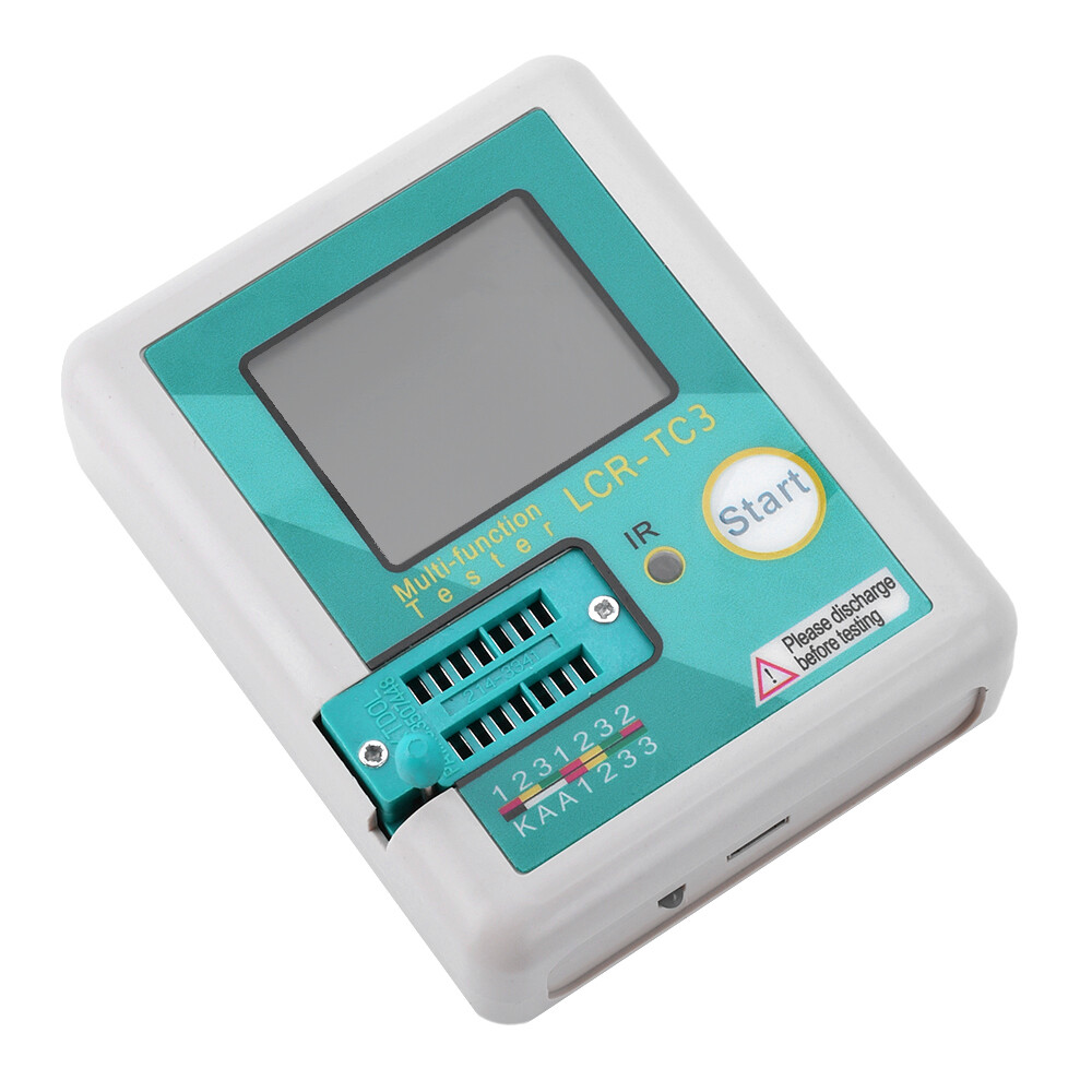 LCR-TC3 High-precision Transistor Tester Diode Capacitance Test Meter + Cable US