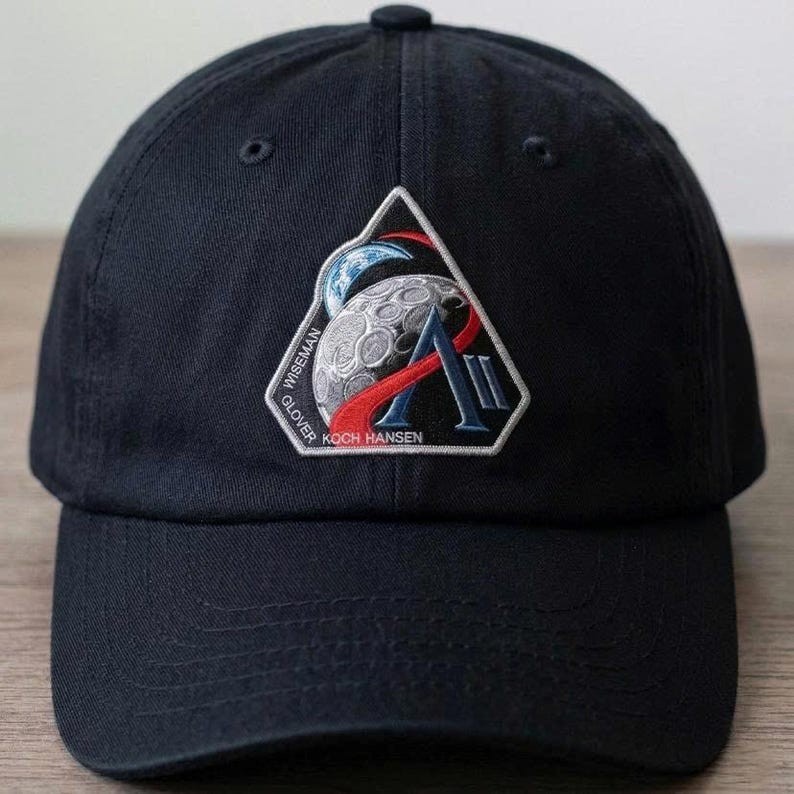 NASA Artemis II Embroidered Cap, Nasa Space Program 2026 Baseball Cap