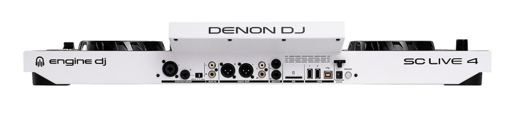 Denon DJ SC LIVE 4 WHITE - 4-Deck Standalone DJ Controller with 7” Touchscreen,