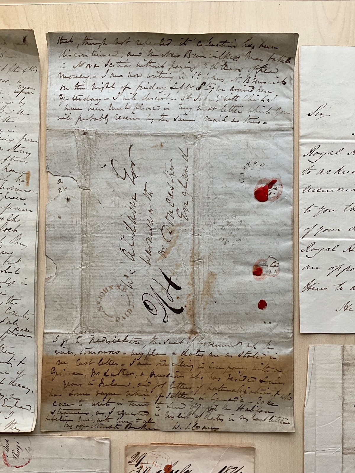 Antique GB Ephemera 1704 - 1880 mixed collection letters, deeds, invoices #SF45