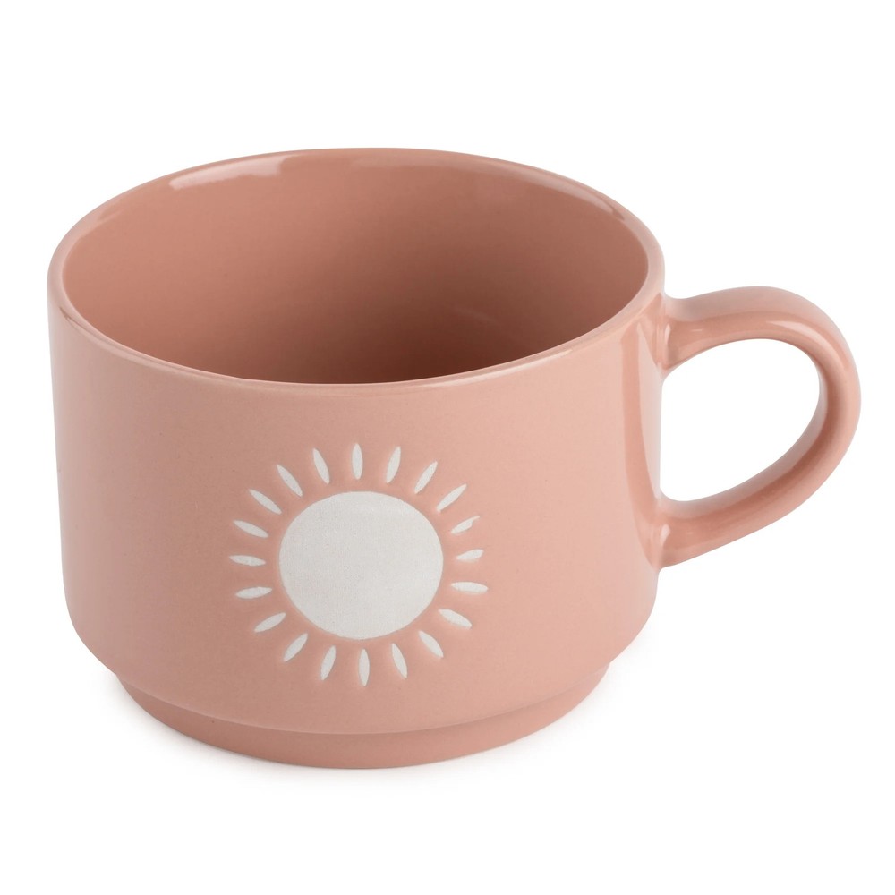 Thyme & Table Stackable Ceramic Coffee Mug, 11 fl oz, 4-Pack
