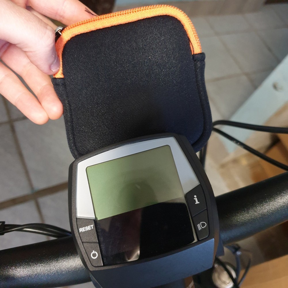 Sleek Neoprene Screen Protector Case for Ebike Displays Secure Storage Solution