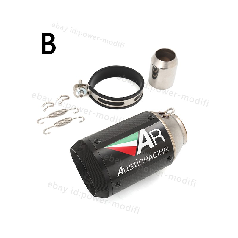 38-51mm Universal Motorcycle Exhaust Mufflers Pipe Carbon Tips For Yamaha Suzuki