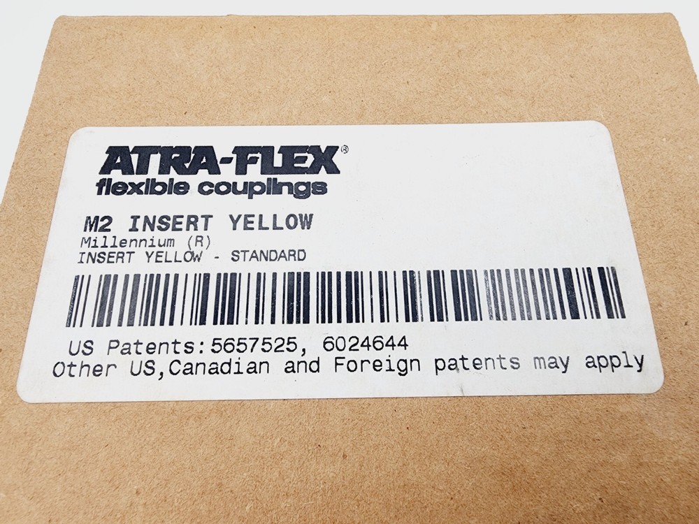 Atra-Flex Flexible Couplings M2 Insert Yellow Millennium (R) Insert Standard