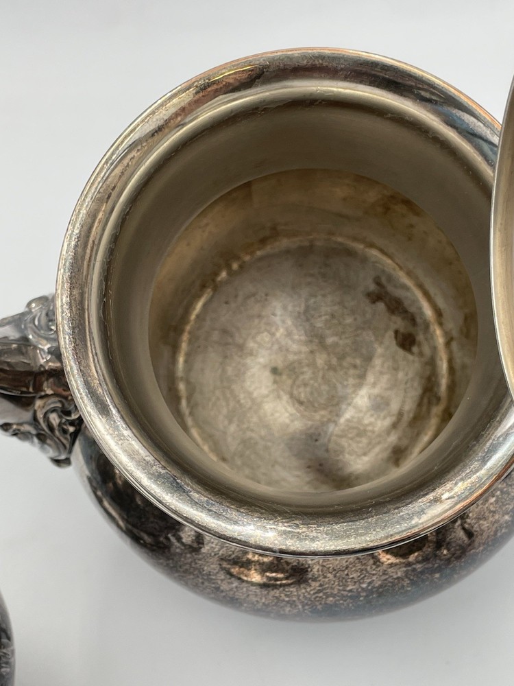 3pc Old English By Poole #5000 Silverplated Pitcher/Tea Service Creamer MCM