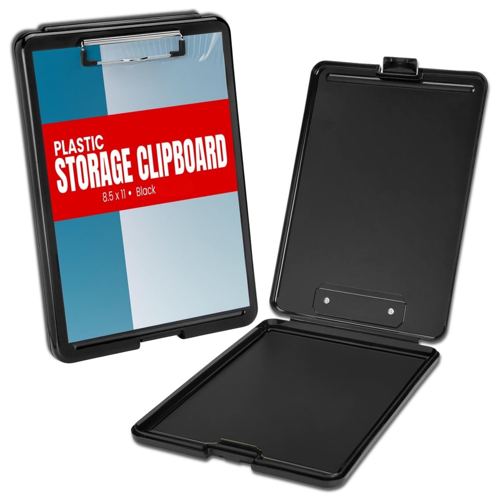 Plastic Storage Clipboard Letter Size, Plastic Clipboard with Low Profile Cli...