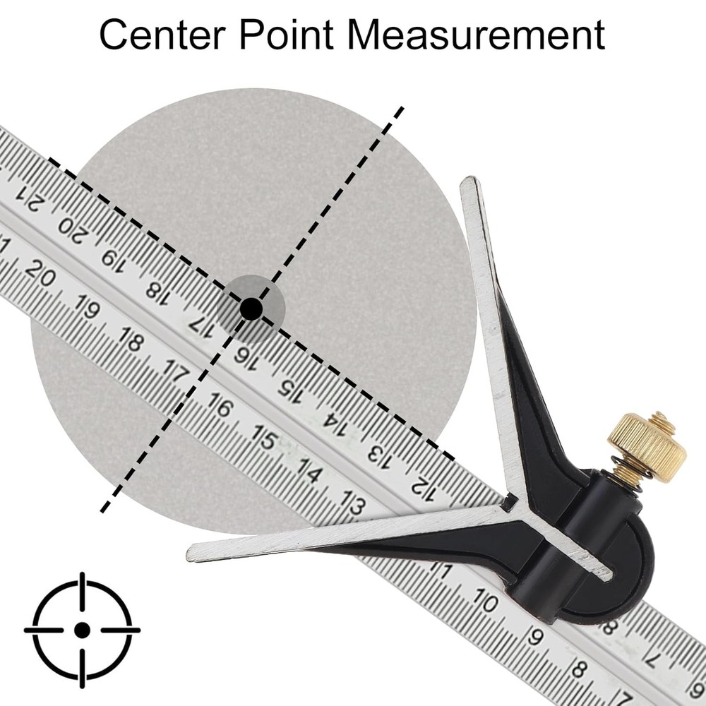 3-Piece T-Square Protractor Level, 300MM Adjustable Sliding Square Ruler Set