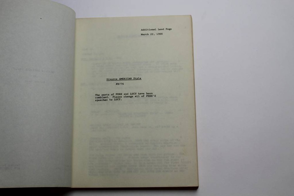DIVORCE AMERICAN STYLE / Norman Lear 1966 Screenplay, Dick Van Dyke