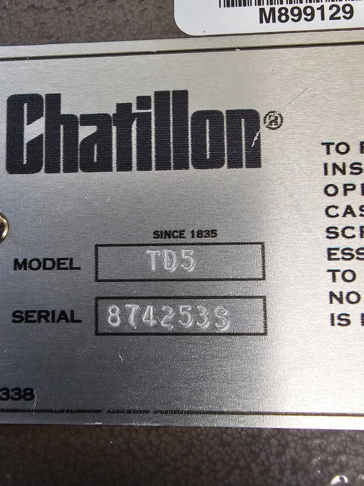 Chatillon TD5 Dynamometer Hanging Crane Scale 5000 X 50 Lb Amtek