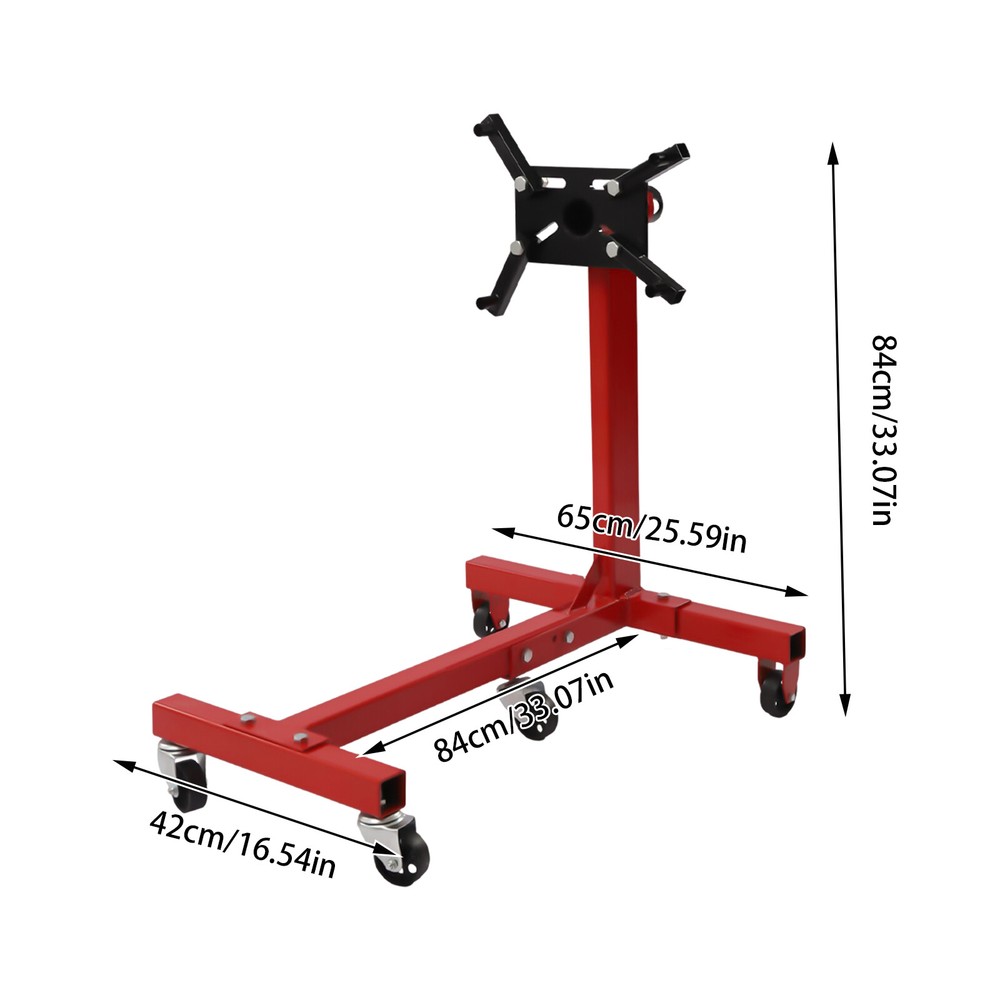 567kg/1250lbs Engine Stand Heavy-Duty Rotating Engine Holder US