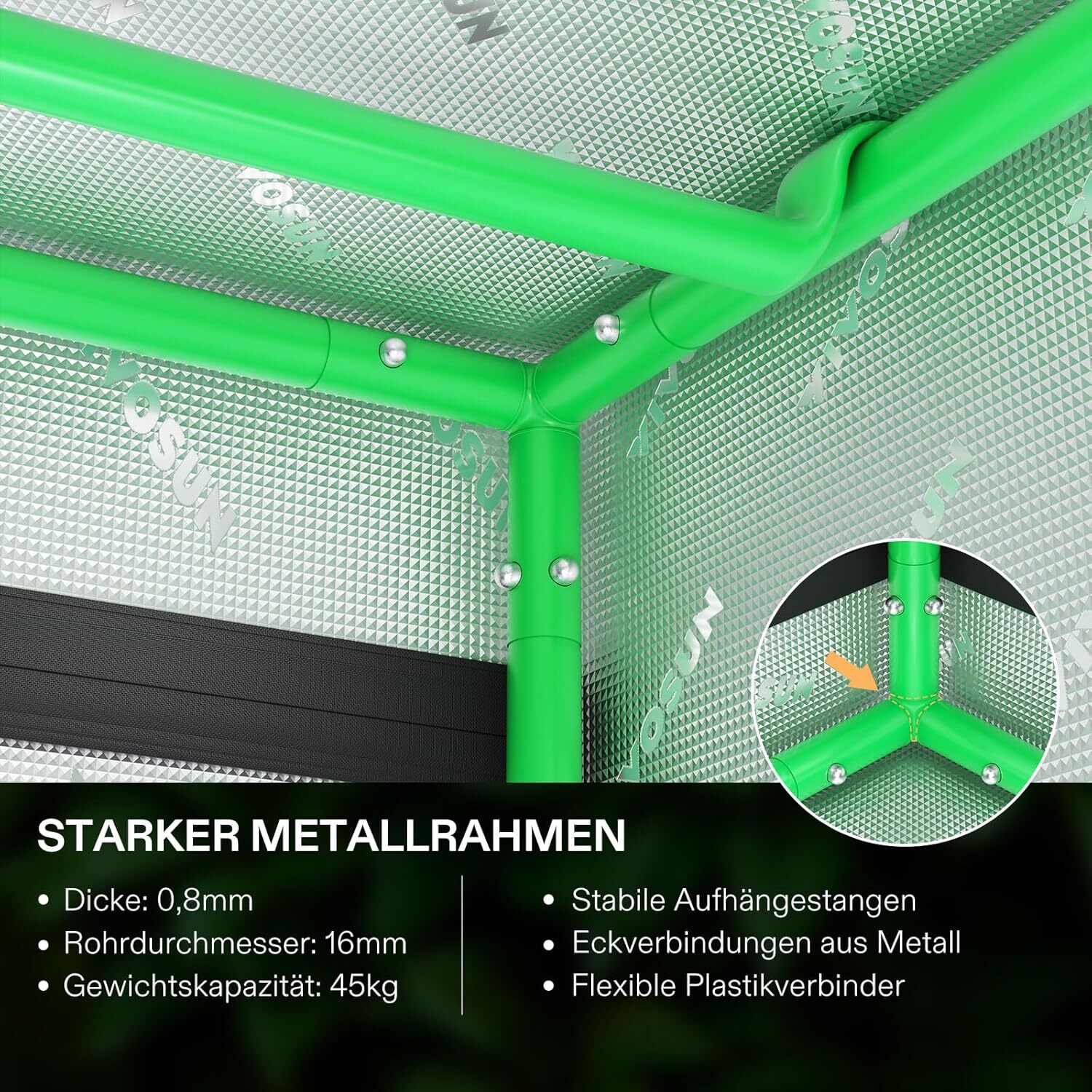 VIVOSUN Complete Grow Tent Kit w/ LED grow light 100w 200w 400w,W/Inline Fan Kit