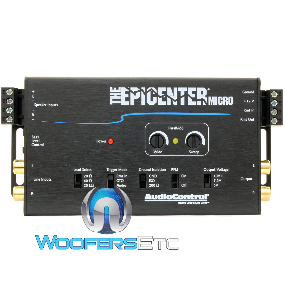 AUDIO CONTROL MICRO EPICENTER DIGITAL BASS ENHANCER SPEAKER & LINE LEVEL INPUTS