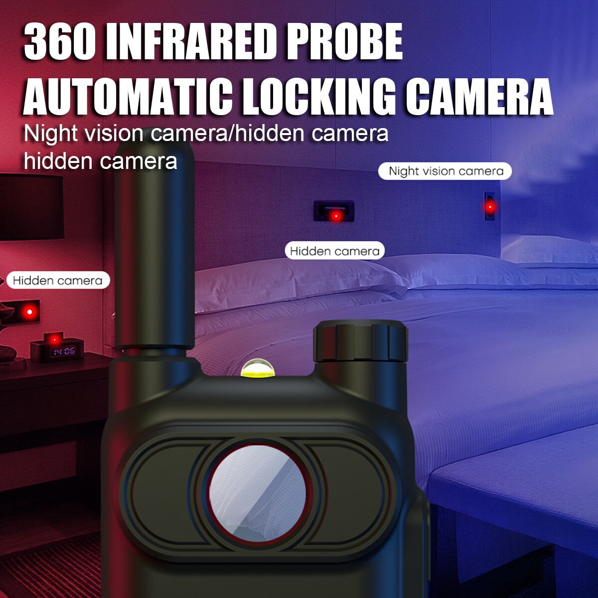 Anti-Spy Camera, Wireless RF Detector GSM Bug GPS Tracker Finder Scanner Device