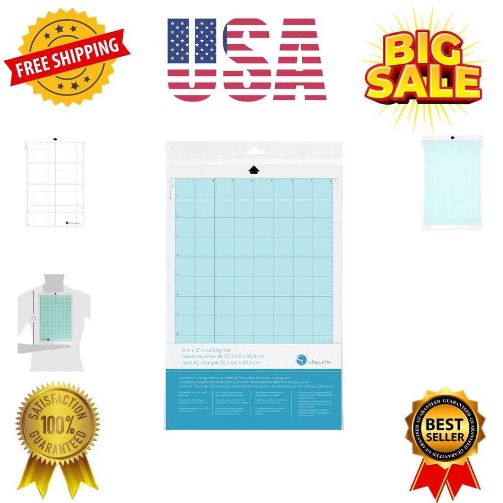 8 Silhouette Portrait Cutting Mat, Medium, Blue