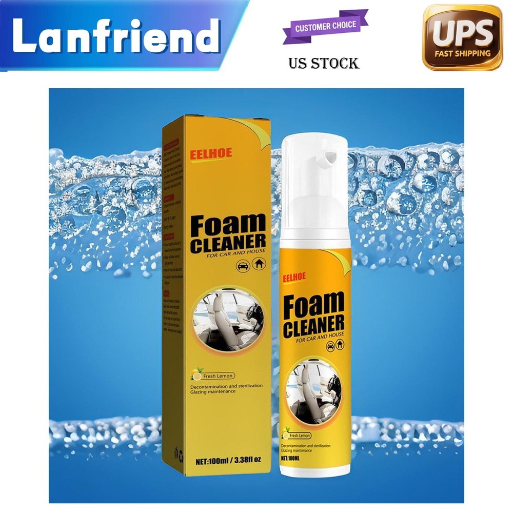 Multi-Purpose Foam Cleaner for Car Interior & Leather Quick Deep Cleaning