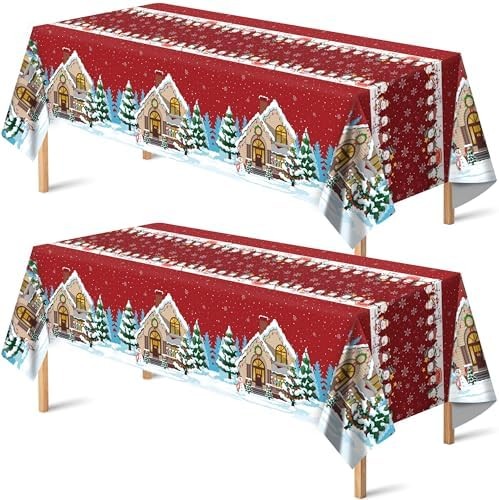 2 Pack Snowman Christmas Tablecloth