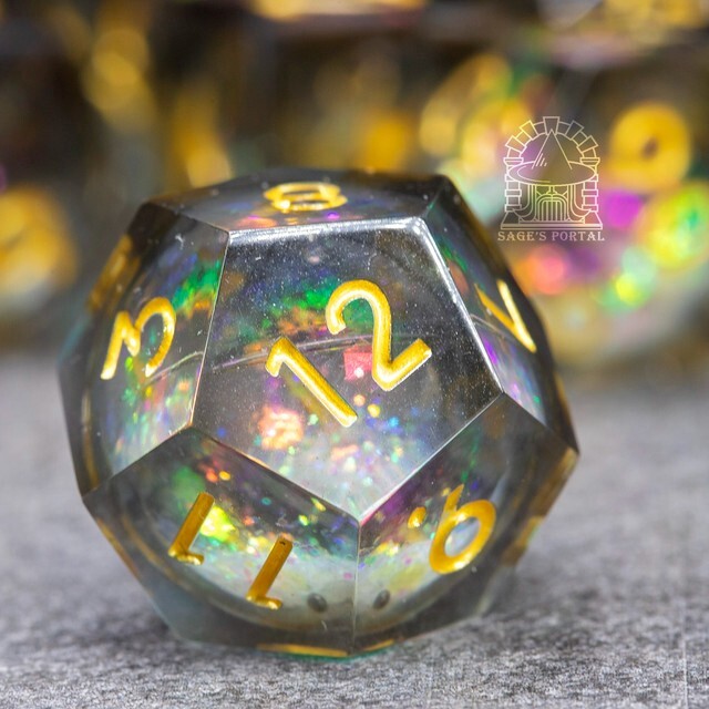 Sage's Spirits - Nether Spirits Liquid Core Sharp Edge Resin Dice Set