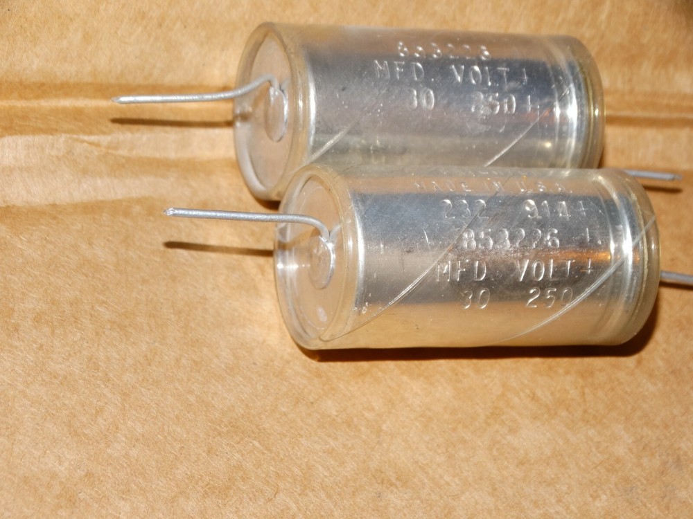 2 - Vintage "TM Capacitor" Pulls 30mfd 250v (Quantity Available)