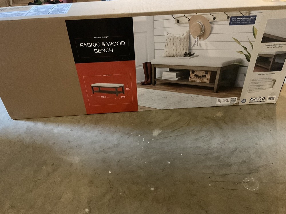 Wood Bench with Lower Storage Shelf