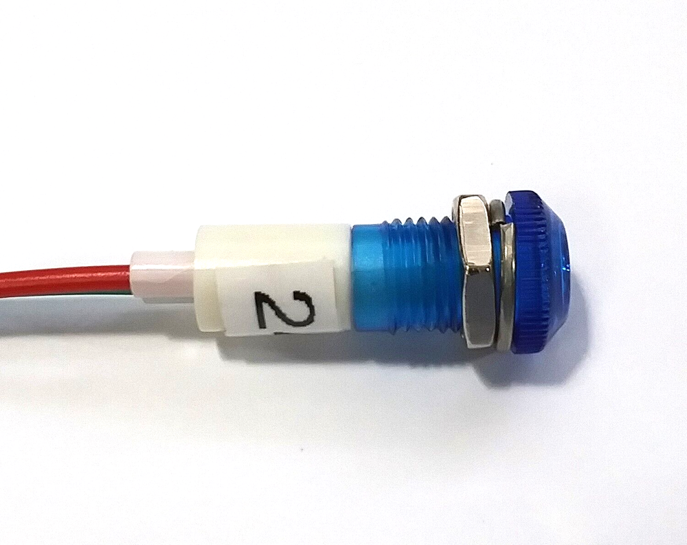 4 BBT 24 volt Waterproof Blue LED Low-Profile Indicator Lights