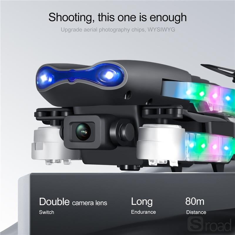 4K Dual Camera RC Drone With Optical Flow & One-Key Takeoff, White