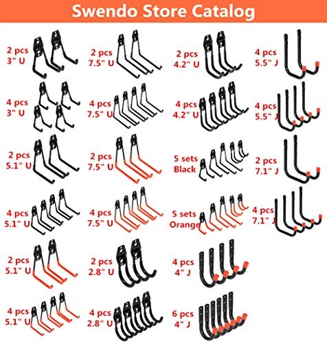 Storage Double Hooks Garage Space Saver Organizer Utility Hanger,Rack Extended