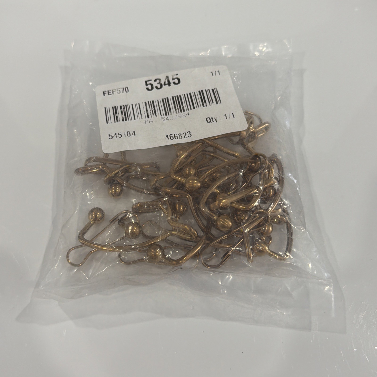 Signature Hardware SH466823 Roller Ball Shower Curtain Rings Brushed Gold NEW