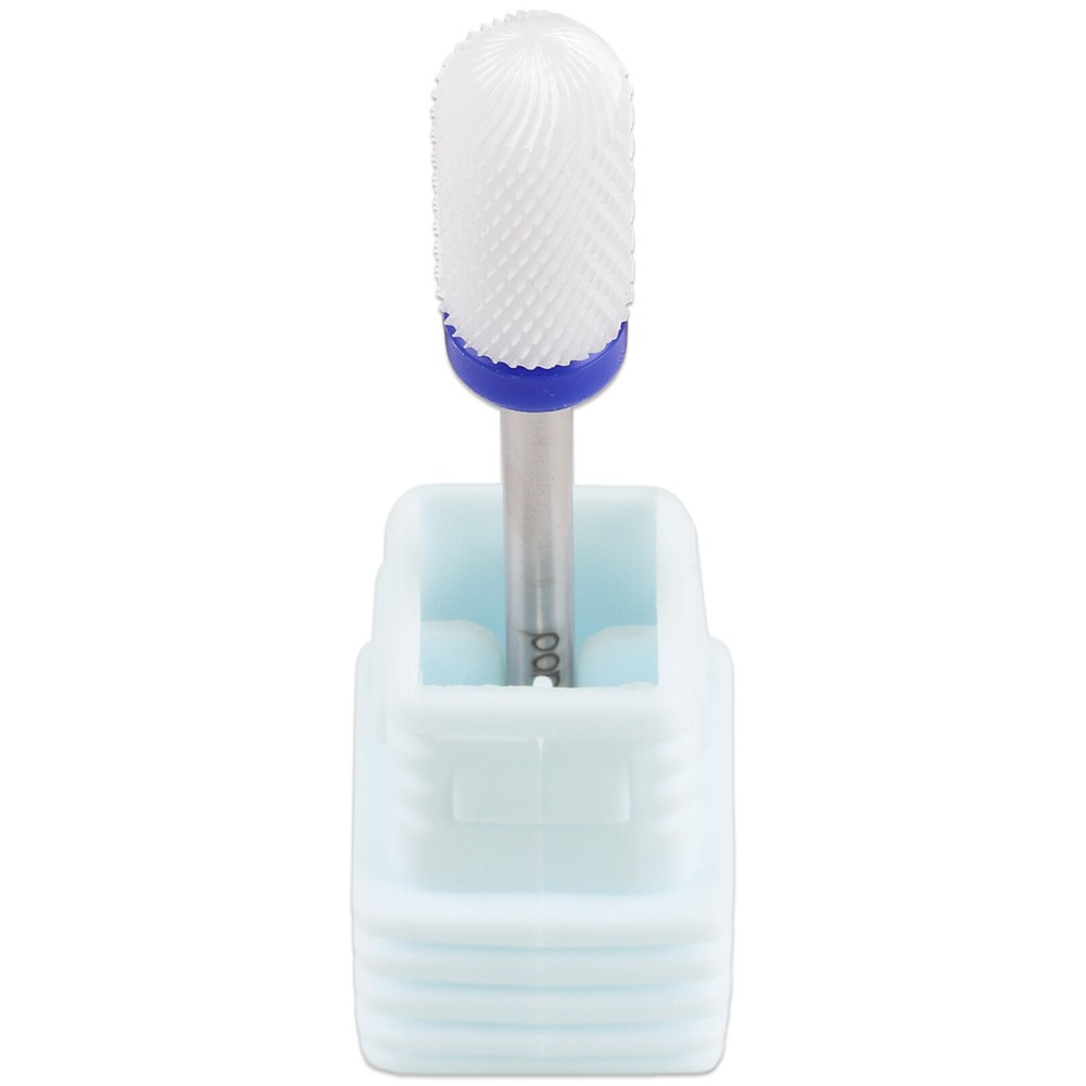 Professional Ceramic White Round Top Large Barrel Bit Nail Drill Medium Grit