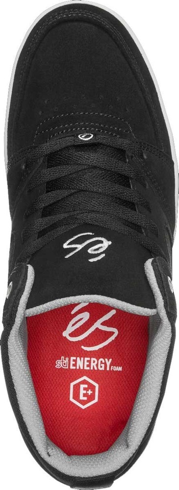 Es Accel Slim Mid Black White Silver Shoe 9