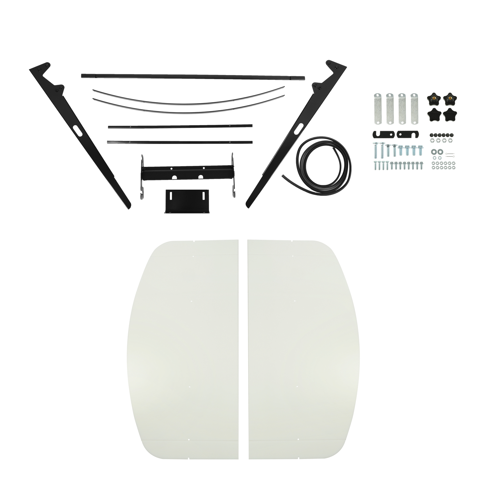 White Tuff Top Tractor Canopy for ROPS 52 x 52 with Mounting Kit