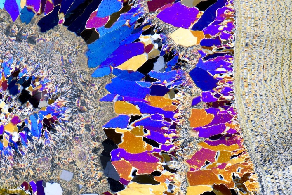 AGATE ACHAT Ottendorf Okrilla STUNNING !! Germany thin section microscope slide