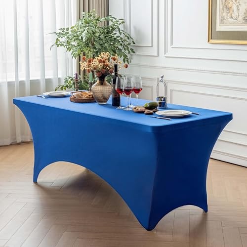 4ft Fitted Rectangle Tablecloth with 48" x 24" (Rectangular) Royal Blue