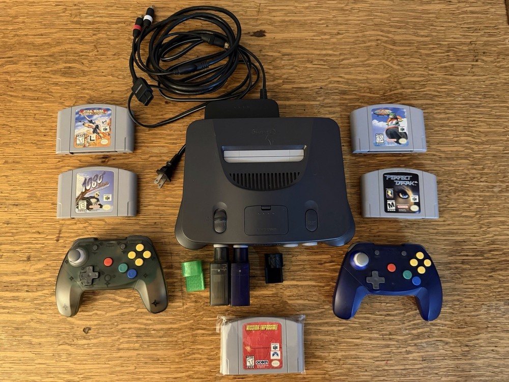 Nintendo 64 Bundle [System, Expansion Pak, 3 Controllers, 1 Memory Pak, 5 Games]
