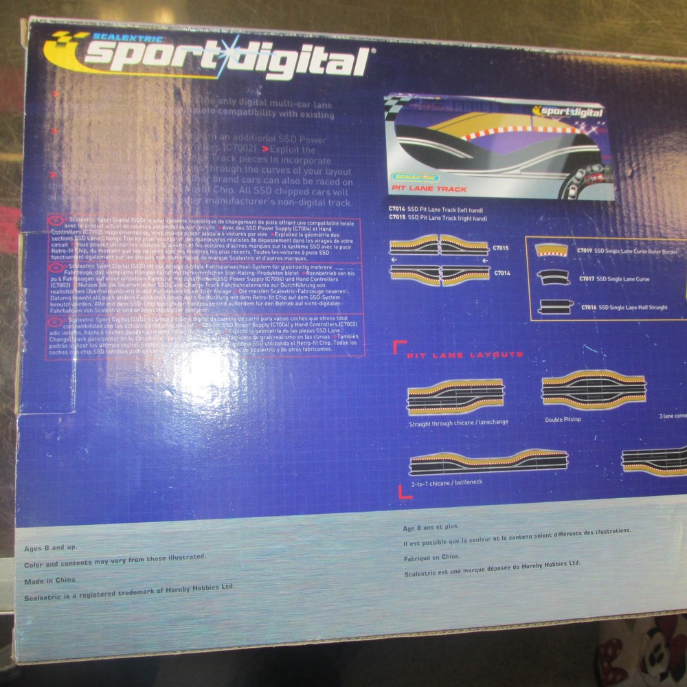 Scalextric Digital Left Hand Pit Lane Track W/ Sensor C7014