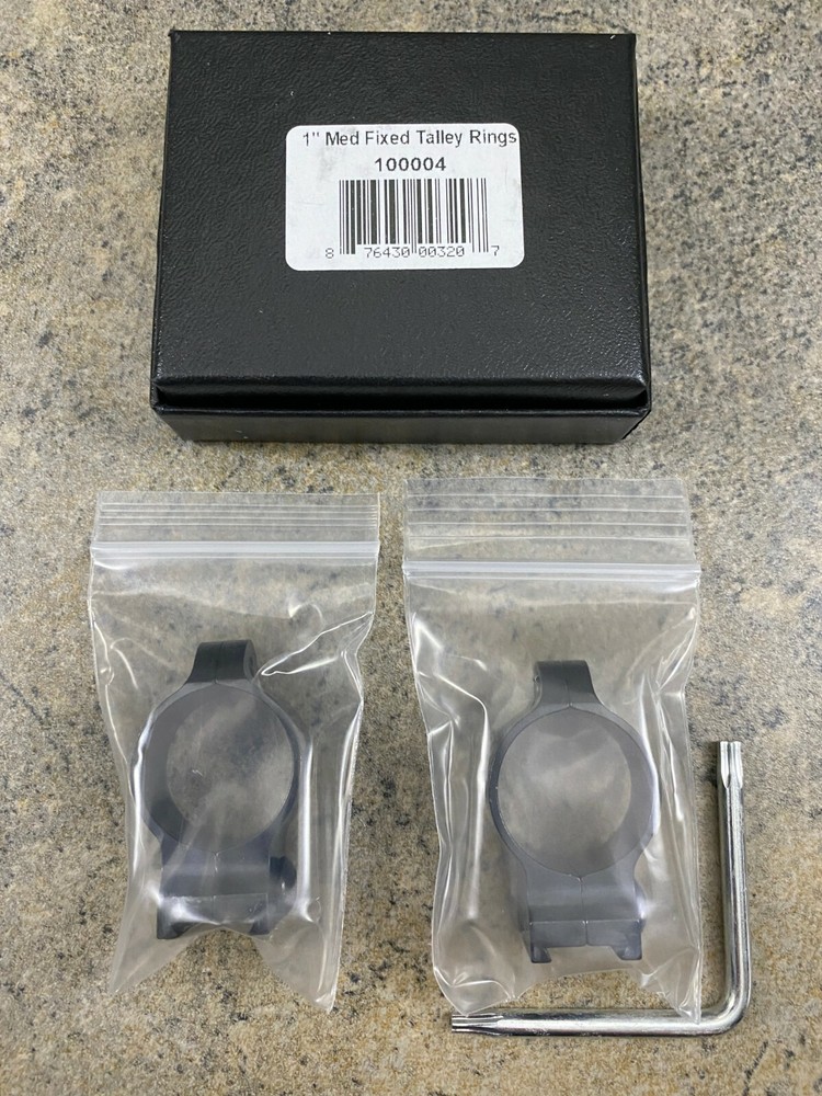 Talley Fixed Scope Rings for CZ 452, 453 American 1" Diameter, Medium