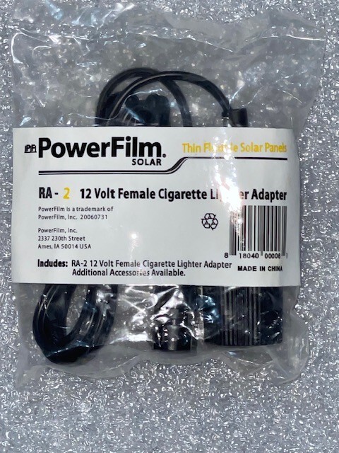 20 Watt Foldable Solar Panel, Mil-Spec, Black, with Cig Socket Adapter