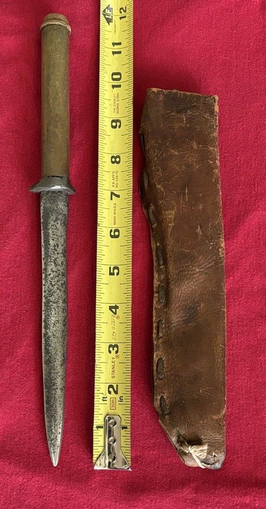 WW1 - CUSTOM MADE DAGGER - UNIQUE - HANDMADE - 100 + YEARS OLD