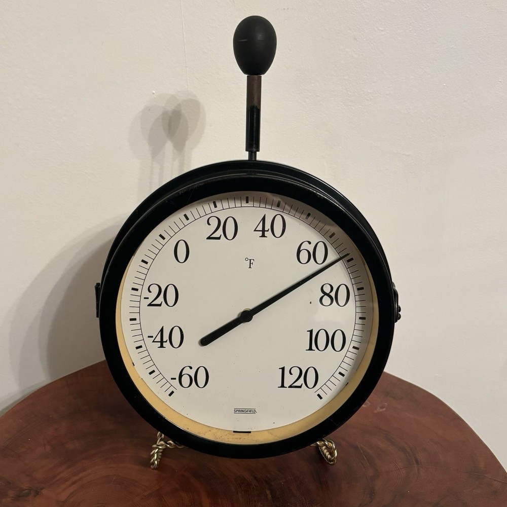 Springfield Classic Double Sided Clock And Thermometer
