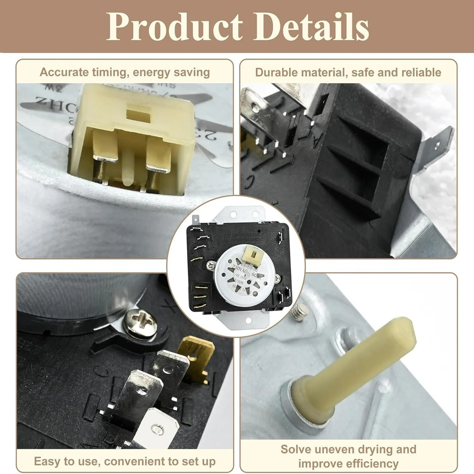 W10185982 WPW10185982 Dryer Timer for Whirlpool, Maytag WGD4800XQ0 WED4815EW1 US