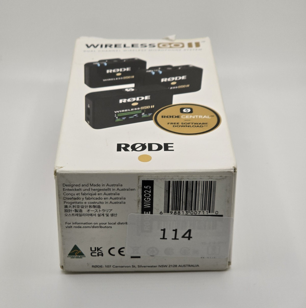 Rode Wireless GO II Dual Channel Compact Digital Wireless Microphone System