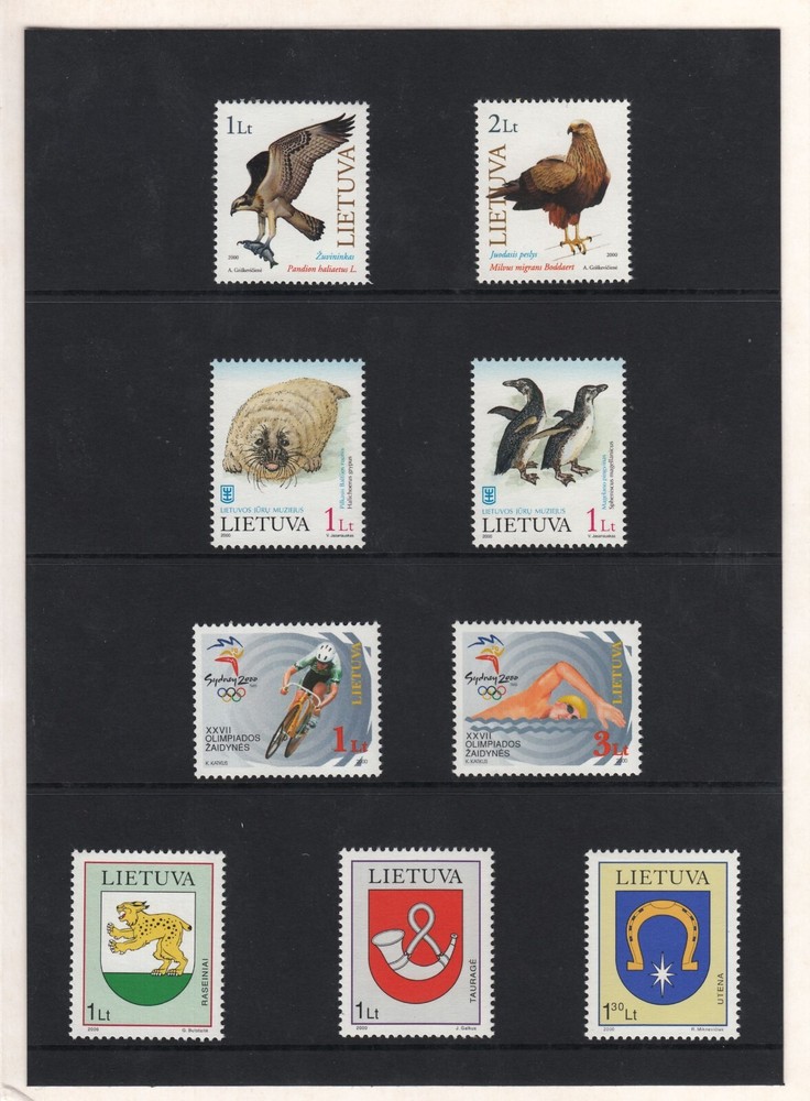 Lithuanian Baltic Complete Year Set Mint MNH Millenium Stamps + Sheets 2000