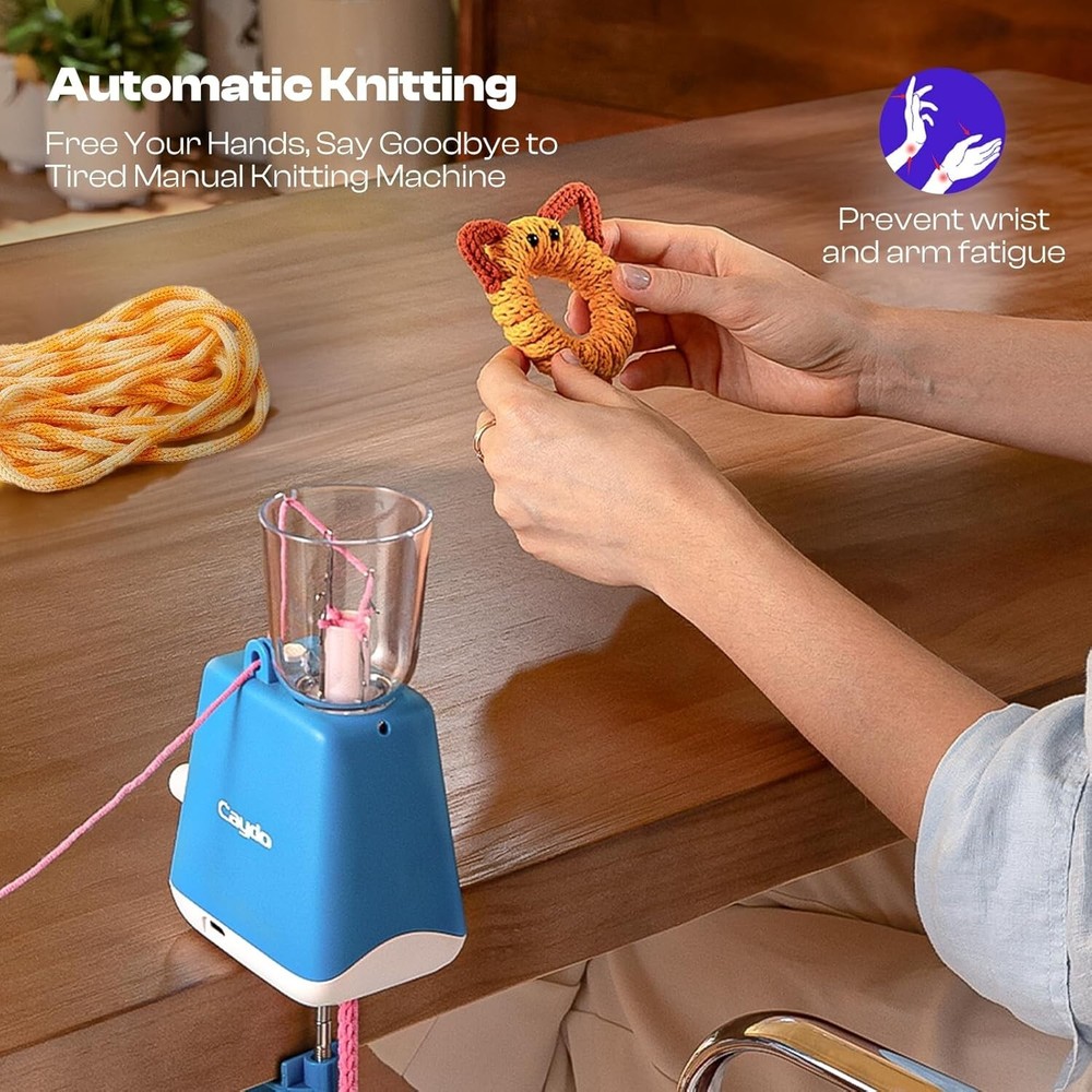 Automatic i-Cord Knitting Machine: Efficient Yarn Tool for Crafting Enthusiasts