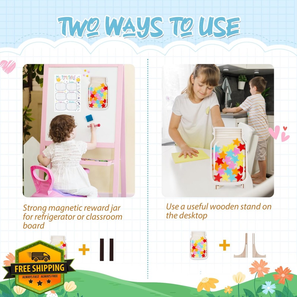 Magnetic Reward Jar for Kids Classroom Behavior Chart