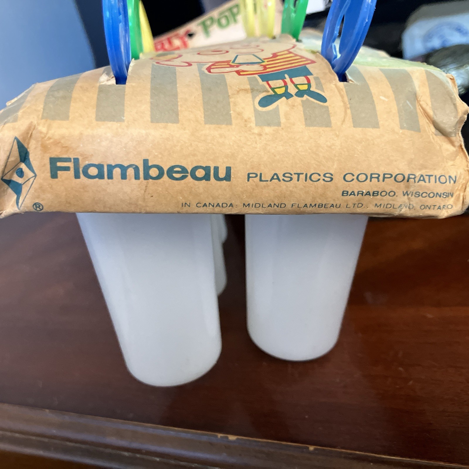 Vintage 1966 Flambeau Party Pops Popsicle Maker Orig Packaging-Circus Animals