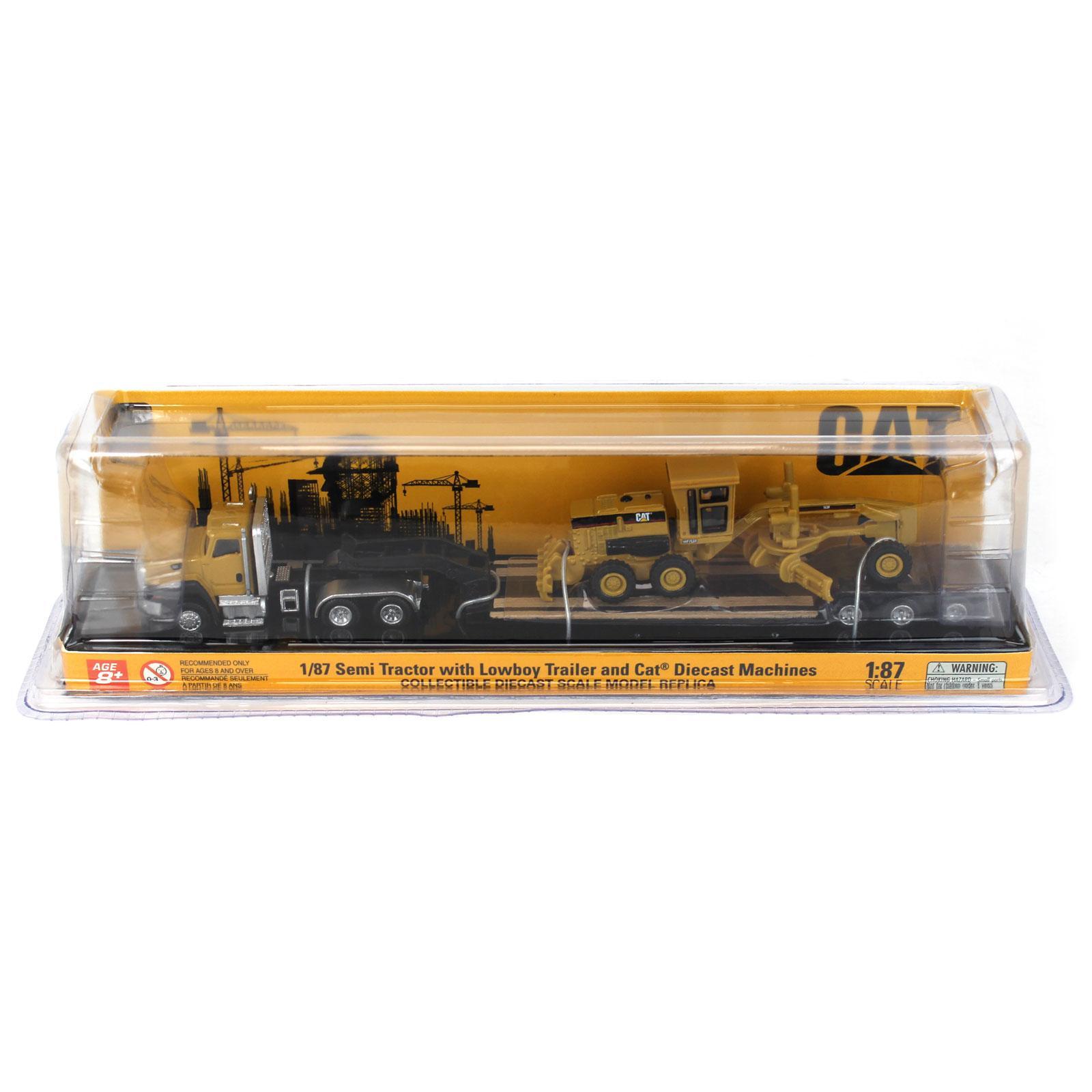 Diecast Masters 1/87 Cat CT660 Day Cab Lowboy Trailer & 163H Motor Grader 84414